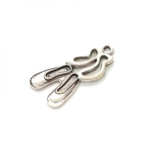Zawieszka metalowa Charms ScrapBerry's Baletki Srebro, 25mm